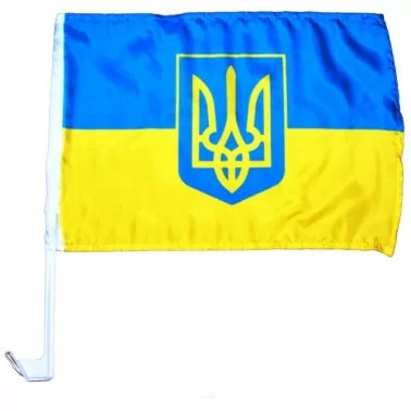 Флаг на машину "Украина" 30х45 см