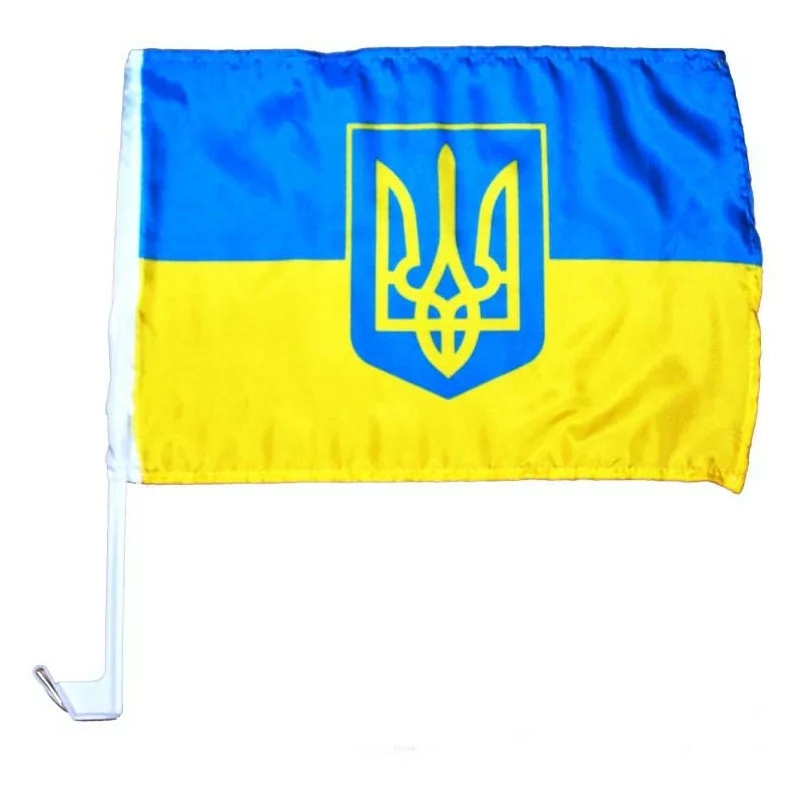 Флаг на машину "Украина" 30х45 см