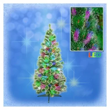 Weihnachtsbaum mit farbwechselnden Lichtfasern, 150 cm,inkl. Netzadapter und Ständer