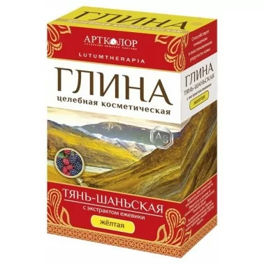 Kosmetische Mineralerde Lehm Pulver "Tian Shan" gelb, 100 g