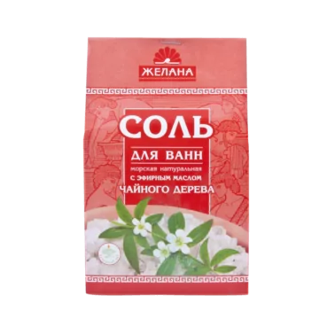 Соль для ванн с эфирным маслом ЧАЙНОГО ДЕРЕВА, 500 г