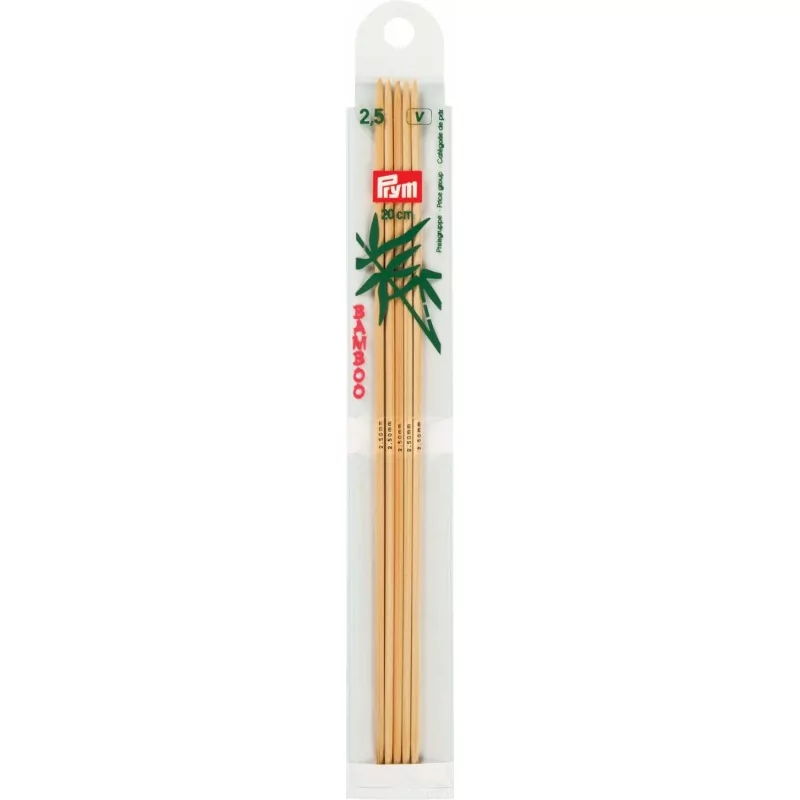 Спицы для вязания Бамбук 15 см, Ø 2,50 мм