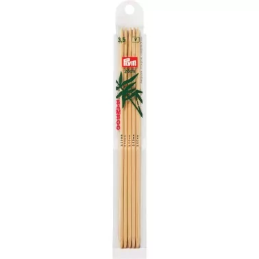 Strumpfstricknadeln Bambus 20 cm, Ø 3,50 mm