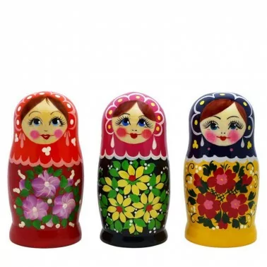 Матрёшка "Россияночка" (M6) 13 см, различные цвета и мотивы