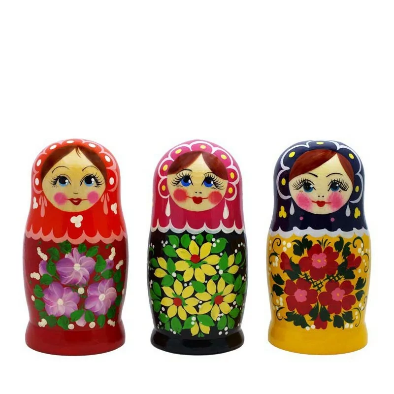 Матрёшка "Россияночка" (M6) 13 см, различные цвета и мотивы