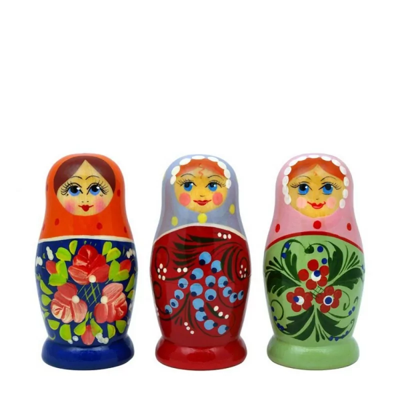 Матрёшка "Россияночка" (M4) 9 см, различные цвета и мотивы