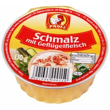 PL Profi Schmalz mit Fleisch/Knoblauch 130g
