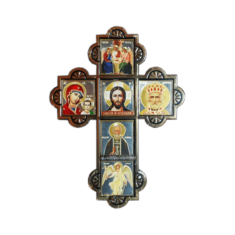 Икона автомобильная "Крест" (Иконостас), 13х18 см