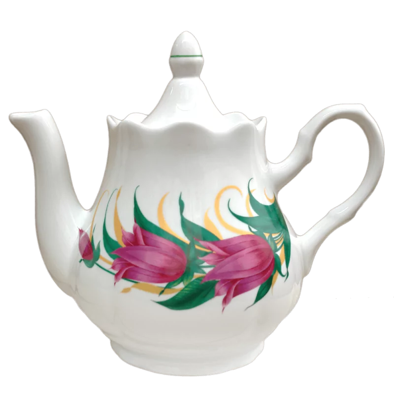Чайник фарфоровый 1750 мл "Ностальгия", тюльпаны