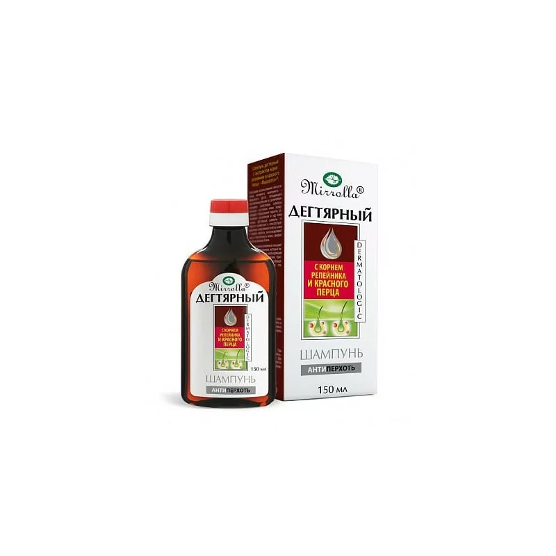 Teer Teershampoo mit Klettenwurzel- und rotem Pfeffer-Extrakt „Mirolla“®, 150 ml
