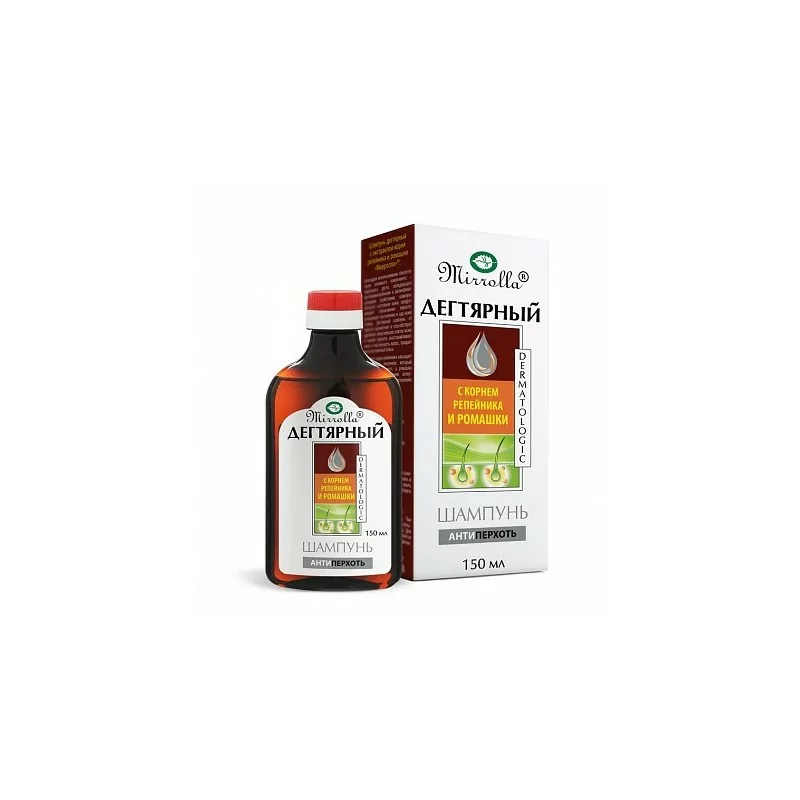 Teershampoo mit Klettenwurzel- und Kamille-Extrakt "Mirrolla" ®, 150 ml