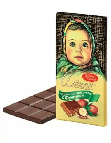 Шоколадная плитка с фундуком Алёнка 90г