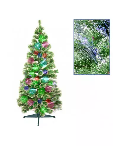 Weihnachtsbaum mit LED Glasfaser 180cm